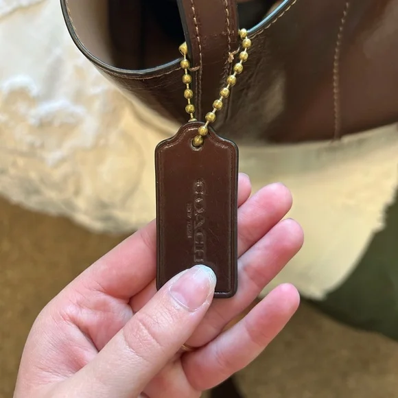 Coach Burgundy Leather Shoulder Bag - Picture 7 of 7